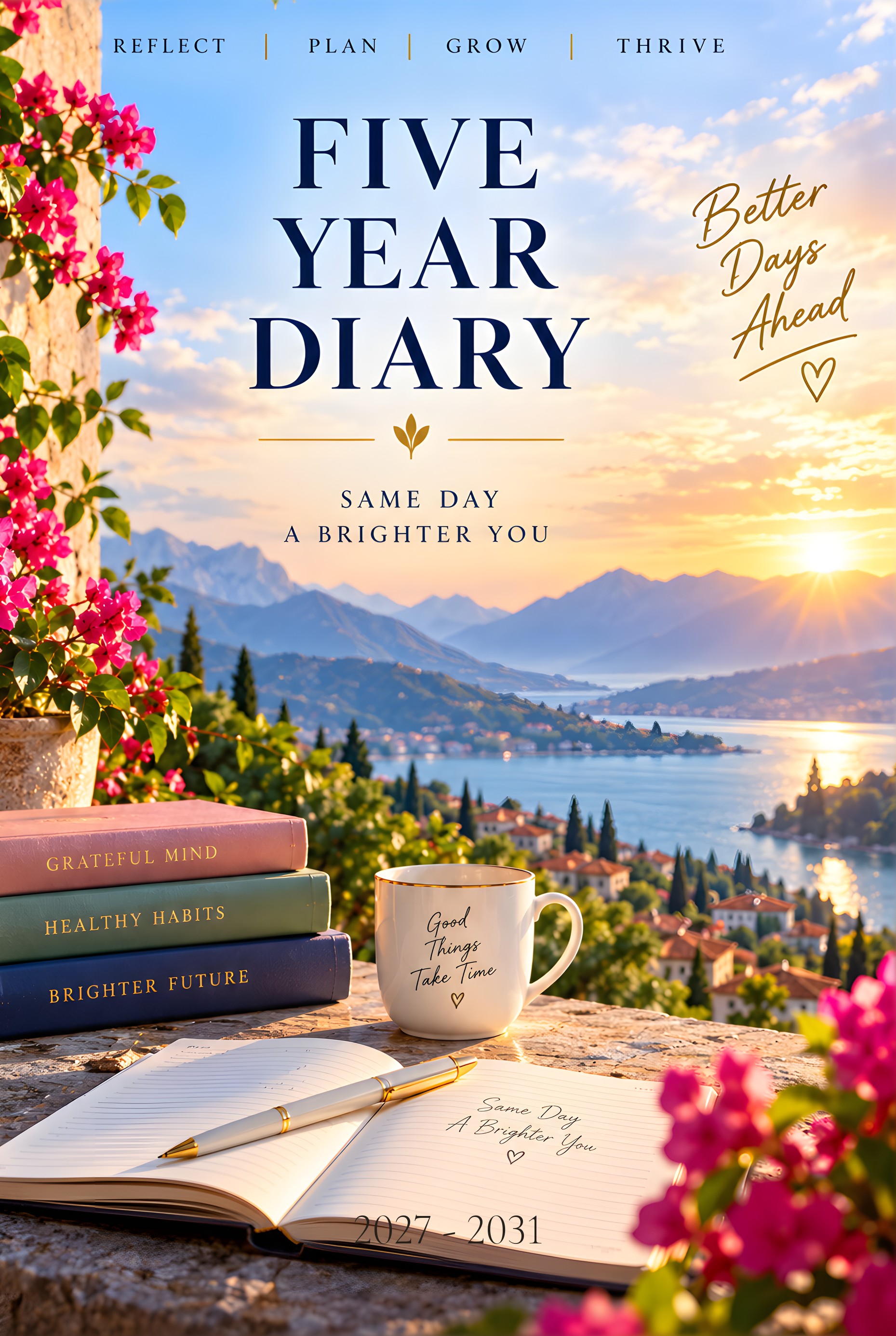 5 Year Diary 2027-2031, Coral Edition